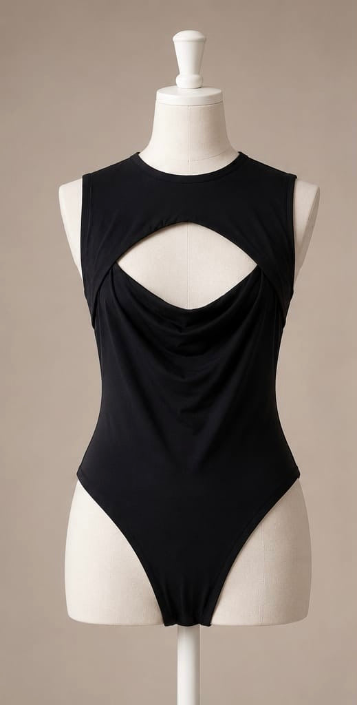 Midnight Cut-Out Bodysuit