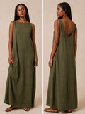 Olive Breeze Maxi Dress