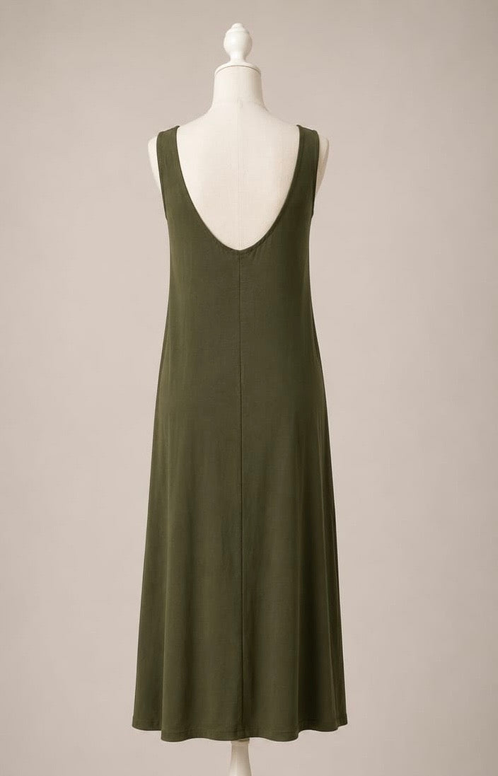 Olive Breeze Maxi Dress
