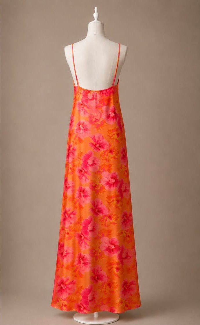 Sunset Bloom Floral Maxi Dress