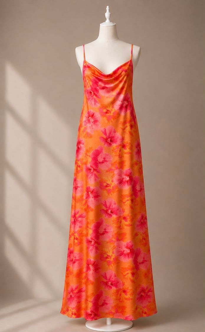 Sunset Bloom Floral Maxi Dress