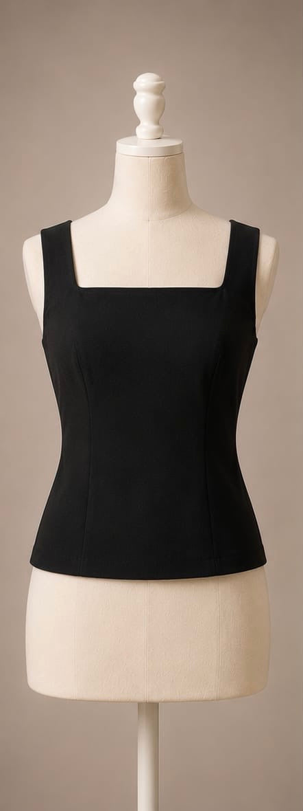 Black Bow-Back Crop Top