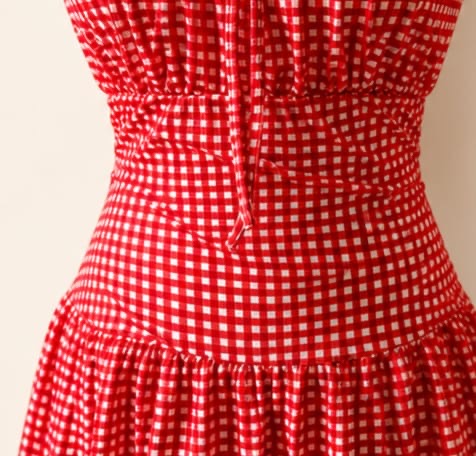 Summer Picnic Gingham Mini Dress