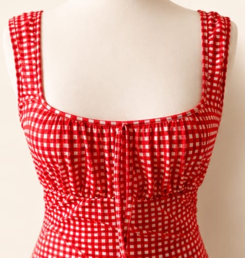 Summer Picnic Gingham Mini Dress