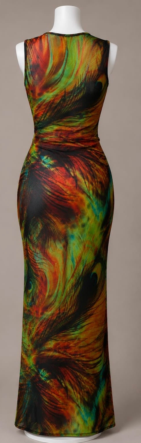 Tropical Mirage Cut-Out Maxi Dress