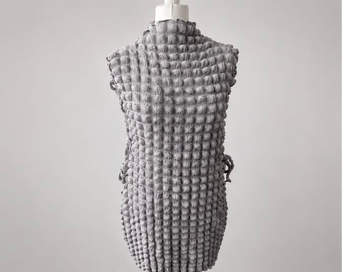 Lilac Textured Side-Tie Midi Dress