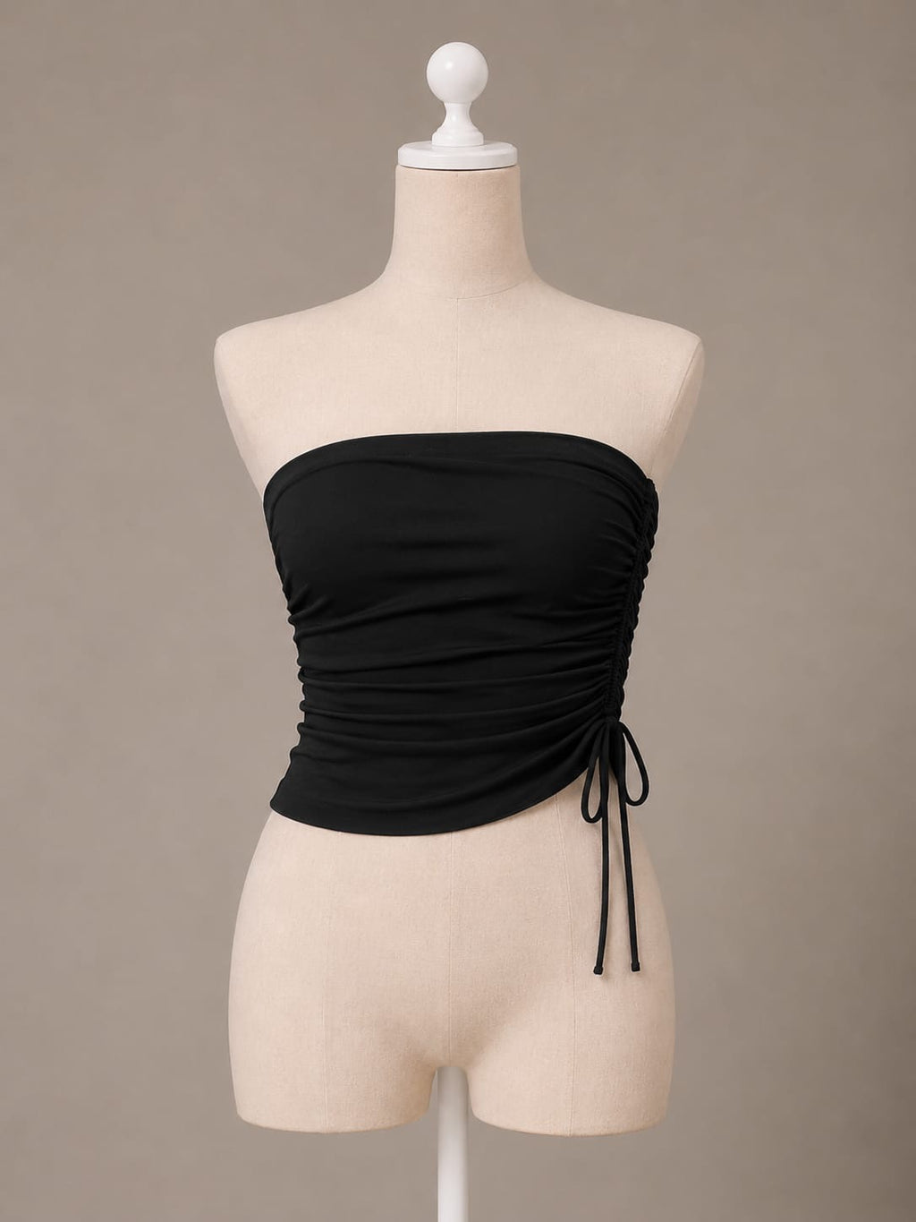 Midnight Ruched Bandeau Top